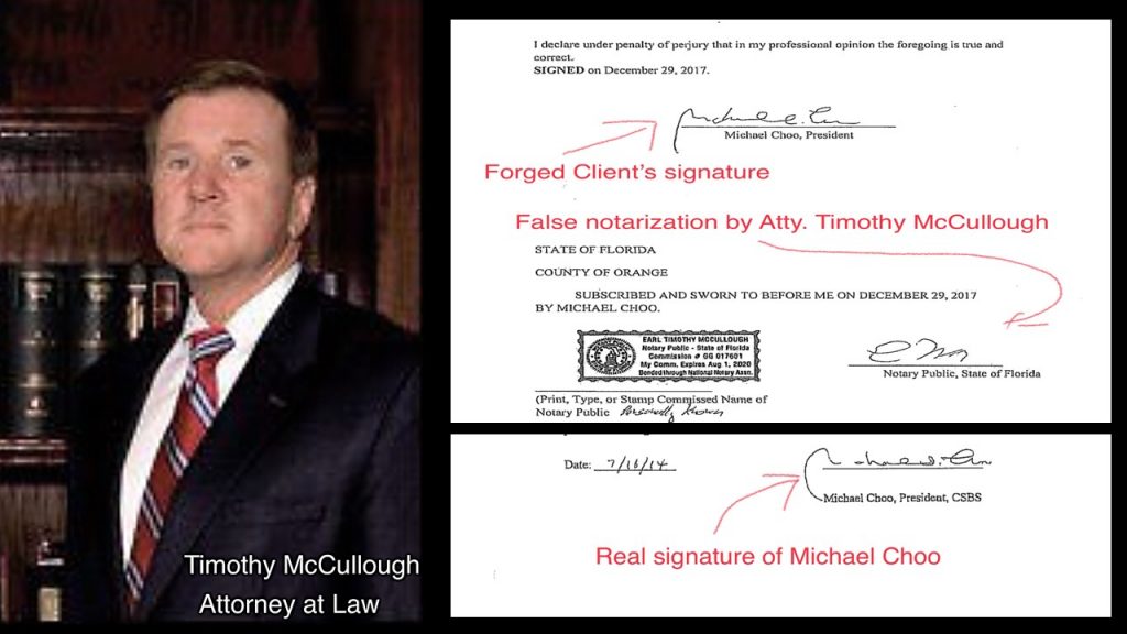 Attorney Tim McCullough accused of forging a signature